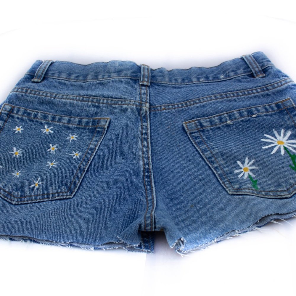 Hand Painted Custom Jean Shorts